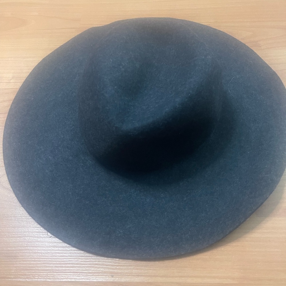 J Crew Wool Floppy Hat Black Packable Wide Brim Soft M/L